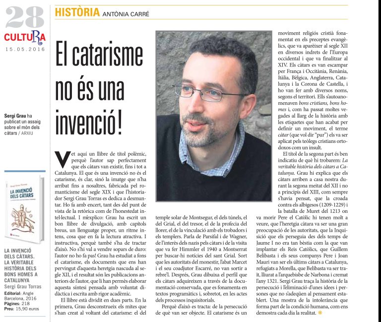 El Punt · 15.05.2016 · «El catarisme no és una invenció!»